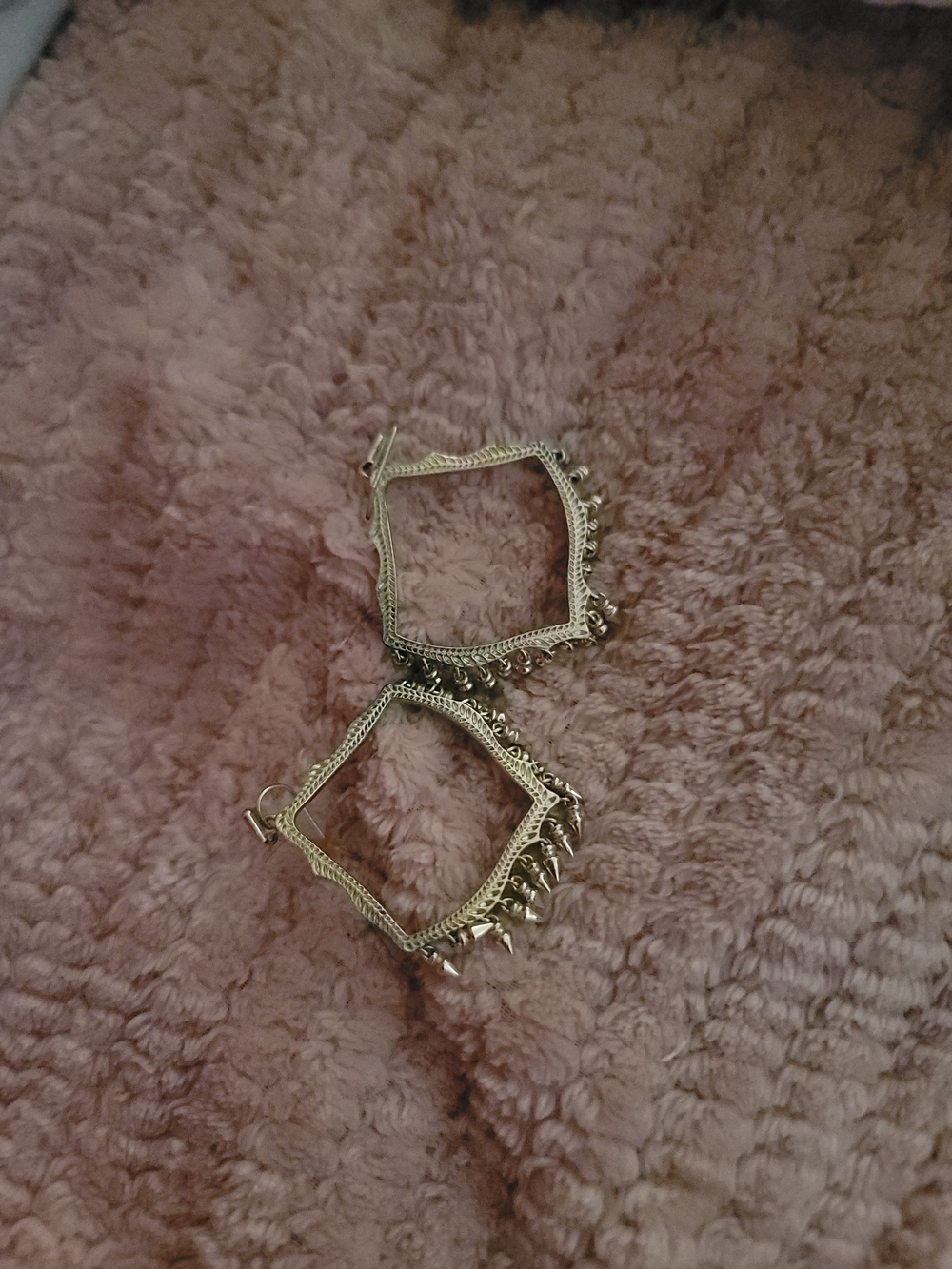 Kendra Scott Silver Square Hoop Earrings with Dangle Accents
